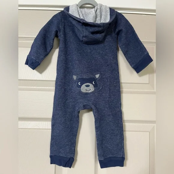 Carter’s Fleece lined Raccoon-bottom Onesie - Picture 4 of 6